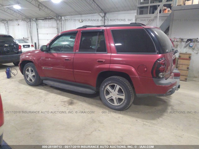 1GNDT13S142407287 - 2004 CHEVROLET TRAILBLAZER LS/LT RED photo 3