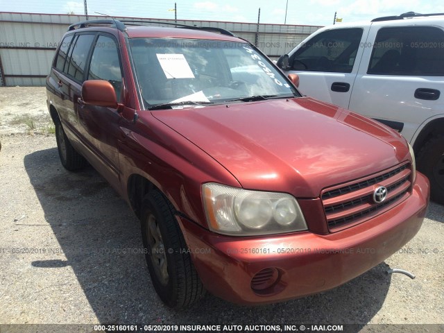 JTEGD21A320045034 - 2002 TOYOTA HIGHLANDER RED photo 1