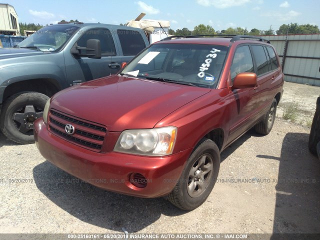 JTEGD21A320045034 - 2002 TOYOTA HIGHLANDER RED photo 2