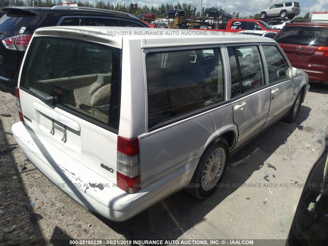 YV1KW9612S1021855 - 1995 VOLVO 960 WHITE photo 4