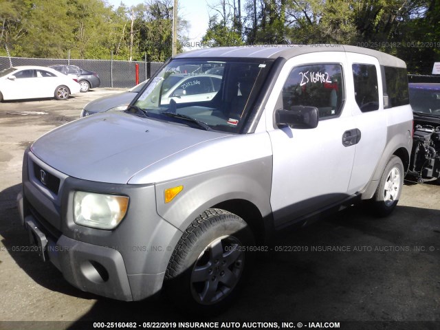 5J6YH28514L017430 - 2004 HONDA ELEMENT EX SILVER photo 2