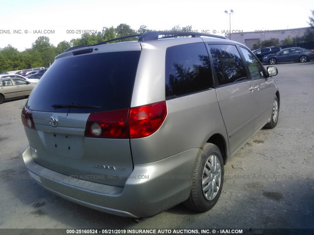 5TDZK23C87S063647 - 2007 TOYOTA SIENNA CE/LE GRAY photo 4