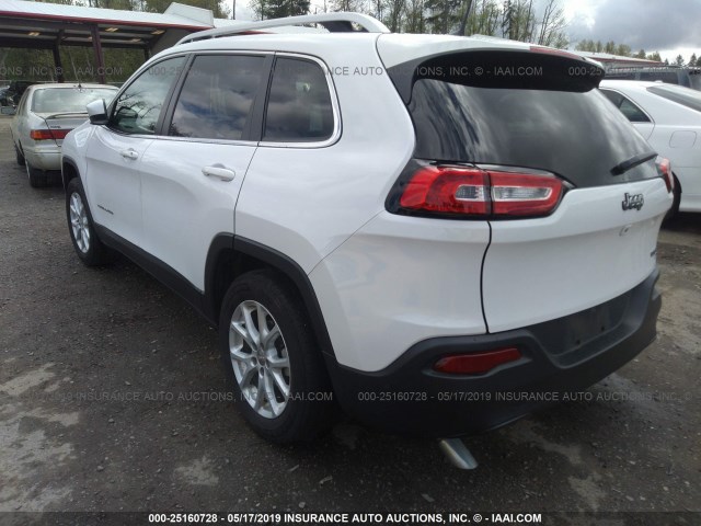 1C4PJLCB6HD236263 - 2017 JEEP CHEROKEE LATITUDE WHITE photo 3