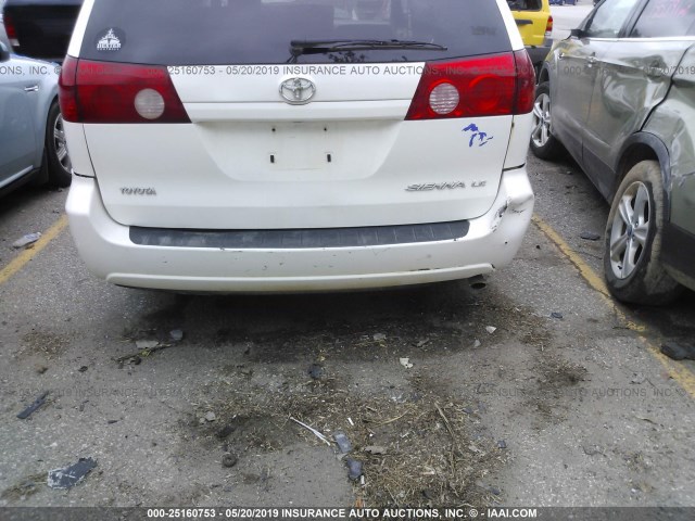 5TDZA23CX4S110076 - 2004 TOYOTA SIENNA CE/LE WHITE photo 6