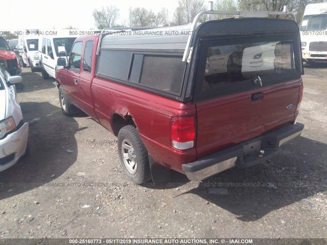 1FTYR14C0YPB17308 - 2000 FORD RANGER SUPER CAB RED photo 3