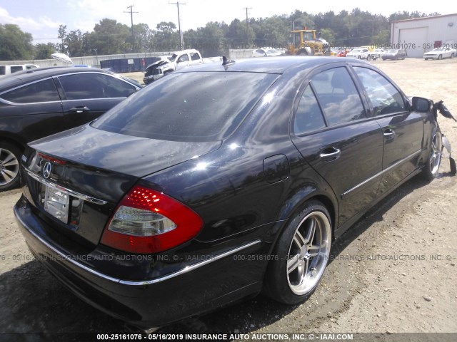 WDBUF56X38B255497 - 2008 MERCEDES-BENZ E 350 BLACK photo 4