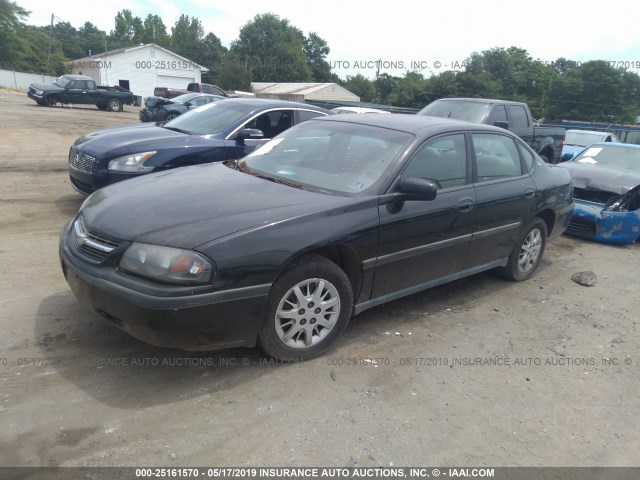 2G1WF52E959216658 - 2005 CHEVROLET IMPALA BLACK photo 2