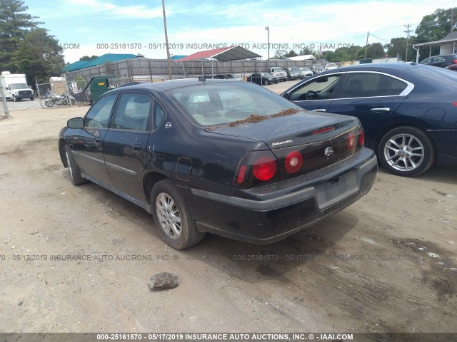 2G1WF52E959216658 - 2005 CHEVROLET IMPALA BLACK photo 3