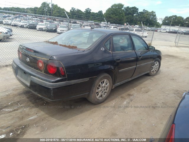 2G1WF52E959216658 - 2005 CHEVROLET IMPALA BLACK photo 4