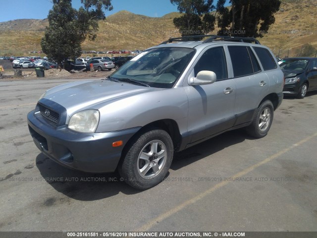 KM8SB12B74U634939 - 2004 HYUNDAI SANTA FE GL SILVER photo 2