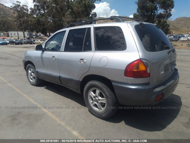 KM8SB12B74U634939 - 2004 HYUNDAI SANTA FE GL SILVER photo 3