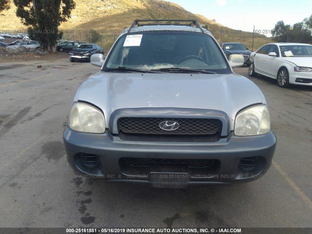 KM8SB12B74U634939 - 2004 HYUNDAI SANTA FE GL SILVER photo 6