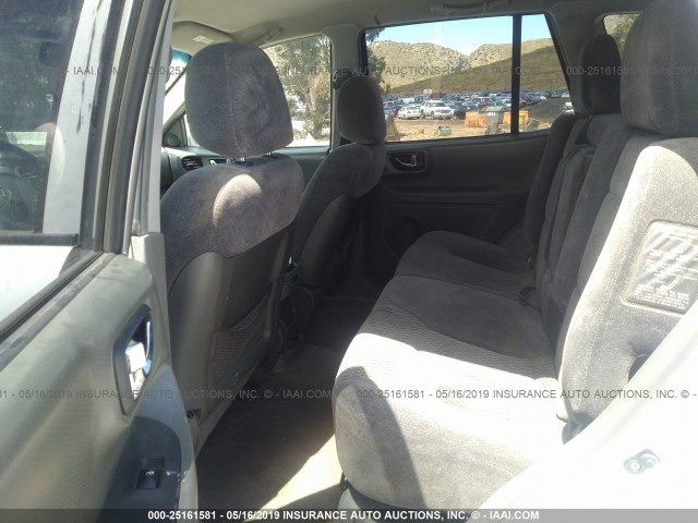 KM8SB12B74U634939 - 2004 HYUNDAI SANTA FE GL SILVER photo 8