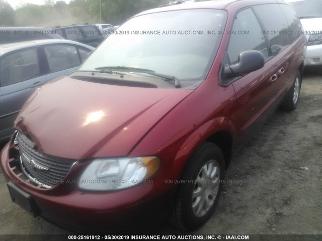 2C4GP74L83R110439 - 2003 CHRYSLER TOWN & COUNTRY EX RED photo 2