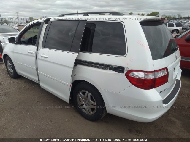 5FNRL38647B462565 - 2007 HONDA ODYSSEY EXL WHITE photo 3