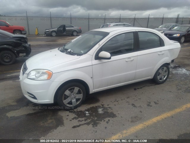 KL1TD56E99B308472 - 2009 CHEVROLET AVEO LS/LT Ақ фото 2
