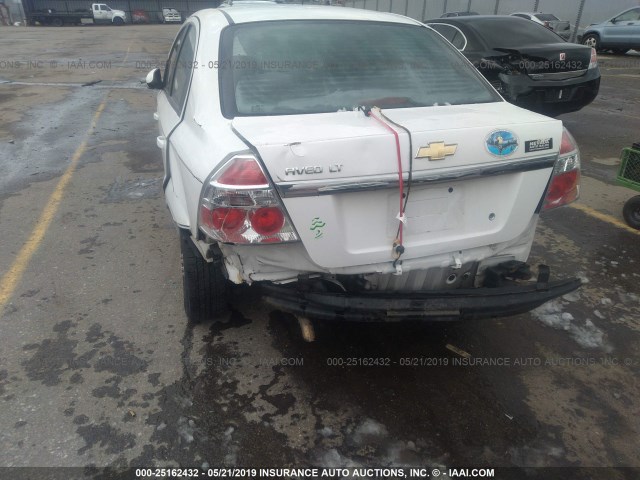 KL1TD56E99B308472 - 2009 CHEVROLET AVEO LS/LT Ақ фото 6