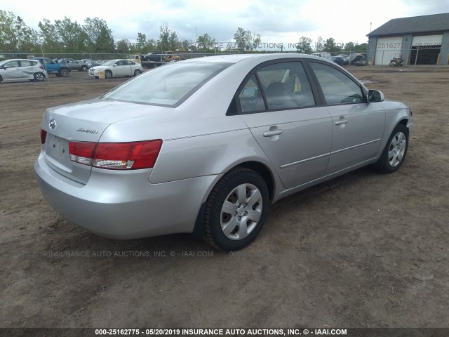 KMHET46C16A105943 - 2006 HYUNDAI SONATA GL SILVER photo 4