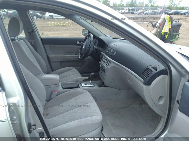 KMHET46C16A105943 - 2006 HYUNDAI SONATA GL SILVER photo 5