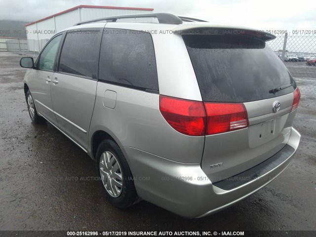 5TDZA23C14S087688 - 2004 TOYOTA SIENNA CE/LE SILVER photo 3