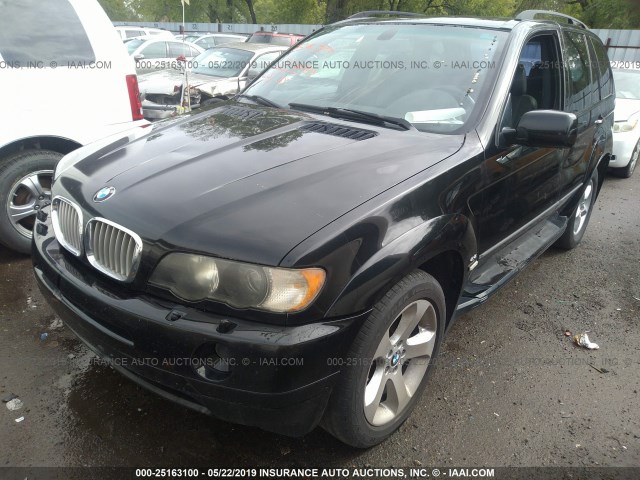 WBAFB33501LH07631 - 2001 BMW X5 4.4I BLACK photo 2