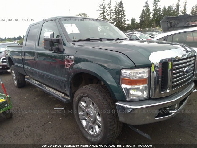 1FTWW31R68ED89104 - 2008 FORD F350 SRW SUPER DUTY GREEN photo 1