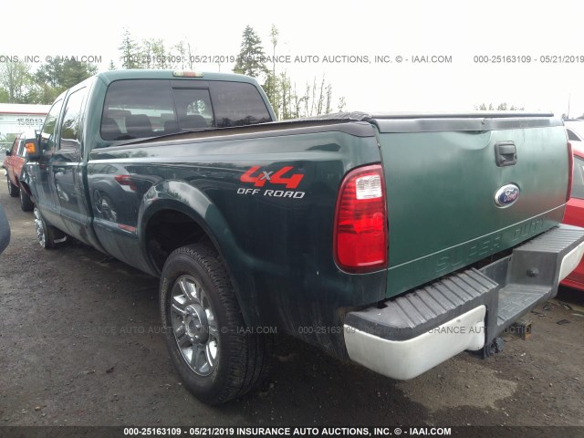 1FTWW31R68ED89104 - 2008 FORD F350 SRW SUPER DUTY GREEN photo 3