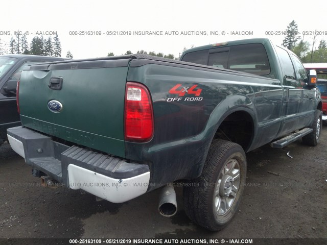 1FTWW31R68ED89104 - 2008 FORD F350 SRW SUPER DUTY GREEN photo 4