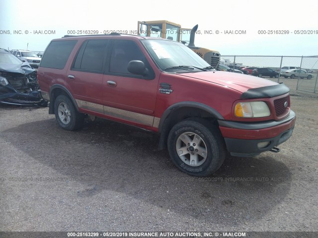1FMPU16L71LA87062 - 2001 FORD EXPEDITION XLT RED photo 1