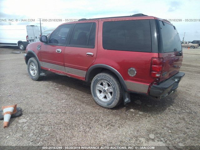 1FMPU16L71LA87062 - 2001 FORD EXPEDITION XLT RED photo 3