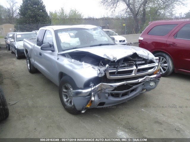 1B7GL22X01S341920 - 2001 DODGE DAKOTA SILVER photo 1