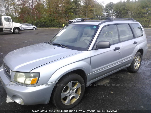 JF1SG65654H749667 - 2004 SUBARU FORESTER 2.5XS SILVER photo 2