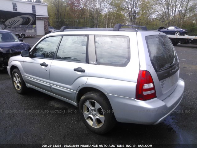 JF1SG65654H749667 - 2004 SUBARU FORESTER 2.5XS SILVER photo 3
