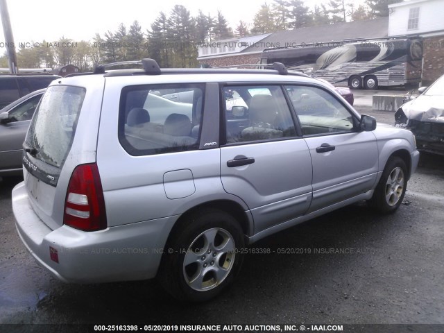 JF1SG65654H749667 - 2004 SUBARU FORESTER 2.5XS SILVER photo 4