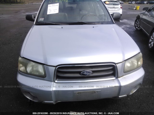 JF1SG65654H749667 - 2004 SUBARU FORESTER 2.5XS SILVER photo 6