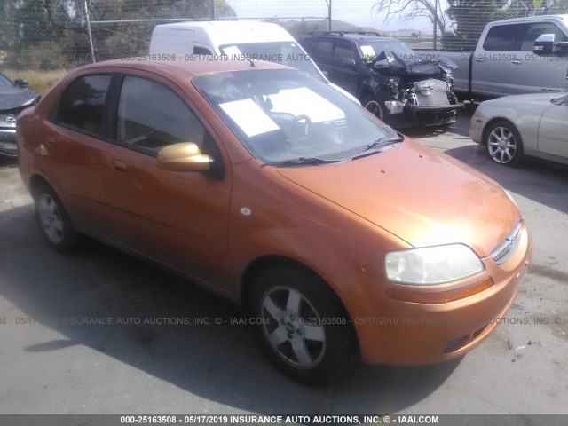 KL1TD56616B603179 - 2006 CHEVROLET AVEO LS ORANGE photo 1