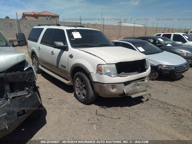 1FMFK18538LA61326 - 2008 FORD EXPEDITION EL EDDIE BAUER WHITE photo 1