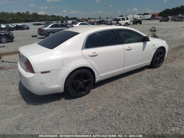 1G1ZG57B58F205919 - 2008 CHEVROLET MALIBU LS WHITE photo 4
