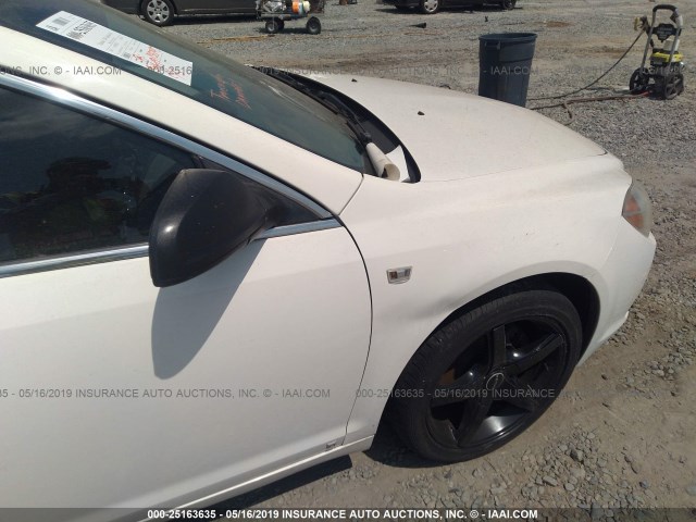1G1ZG57B58F205919 - 2008 CHEVROLET MALIBU LS WHITE photo 6