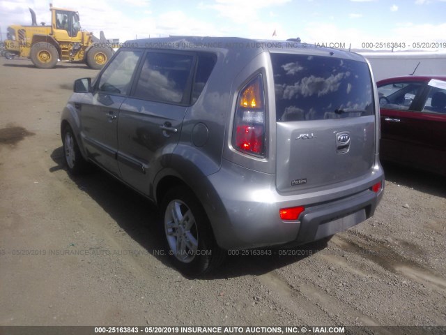 KNDJT2A28B7222481 - 2011 KIA SOUL +/!/SPORT GRAY photo 3