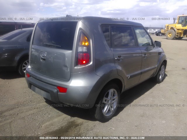 KNDJT2A28B7222481 - 2011 KIA SOUL +/!/SPORT GRAY photo 4