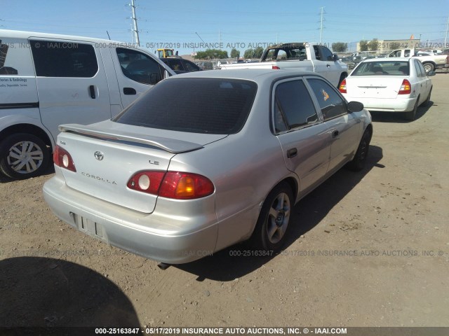 1NXBR12E52Z573481 - 2002 TOYOTA COROLLA CE/LE/S SILVER photo 4