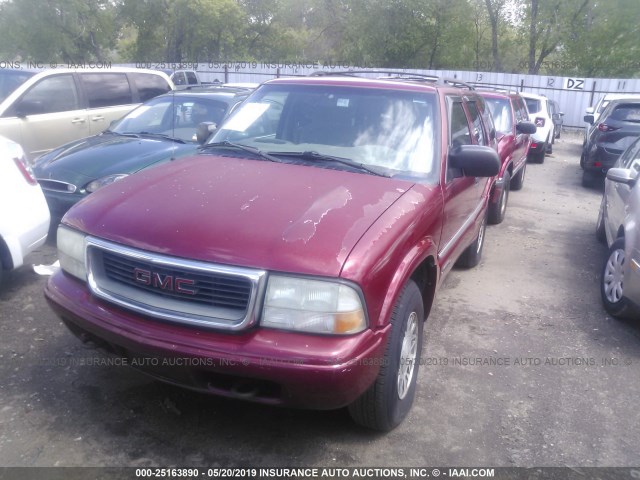 1GKDT13W4X2546253 - 1999 GMC JIMMY RED photo 2