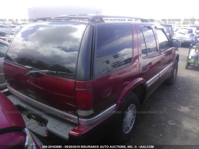 1GKDT13W4X2546253 - 1999 GMC JIMMY RED photo 4