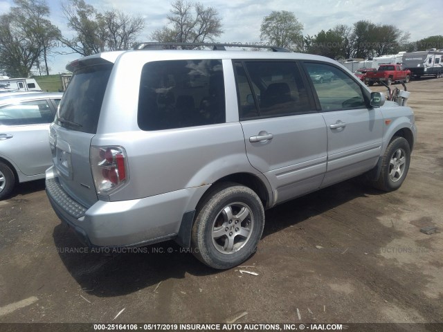 2HKYF18746H528967 - 2006 HONDA PILOT EX SILVER photo 4