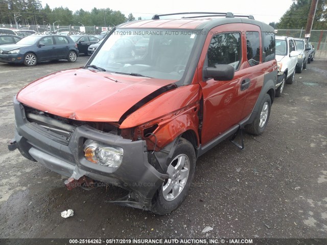 5J6YH17604L014992 - 2004 HONDA ELEMENT EX ORANGE photo 2