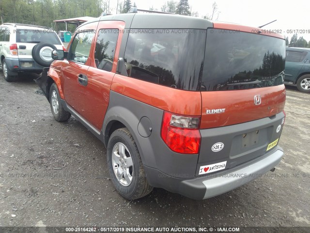 5J6YH17604L014992 - 2004 HONDA ELEMENT EX ORANGE photo 3