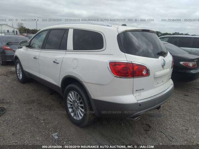 5GAER23D89J174333 - 2009 BUICK ENCLAVE CXL WHITE photo 3