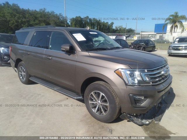 1FMJK1HTXKEA21538 - 2019 FORD EXPEDITION MAX XLT BROWN photo 1