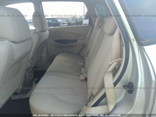 KM8JM12B36U466323 - 2006 HYUNDAI TUCSON GL SILVER photo 8